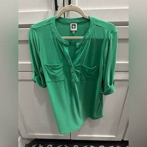 Anne Klein Vibrant Green Blouse